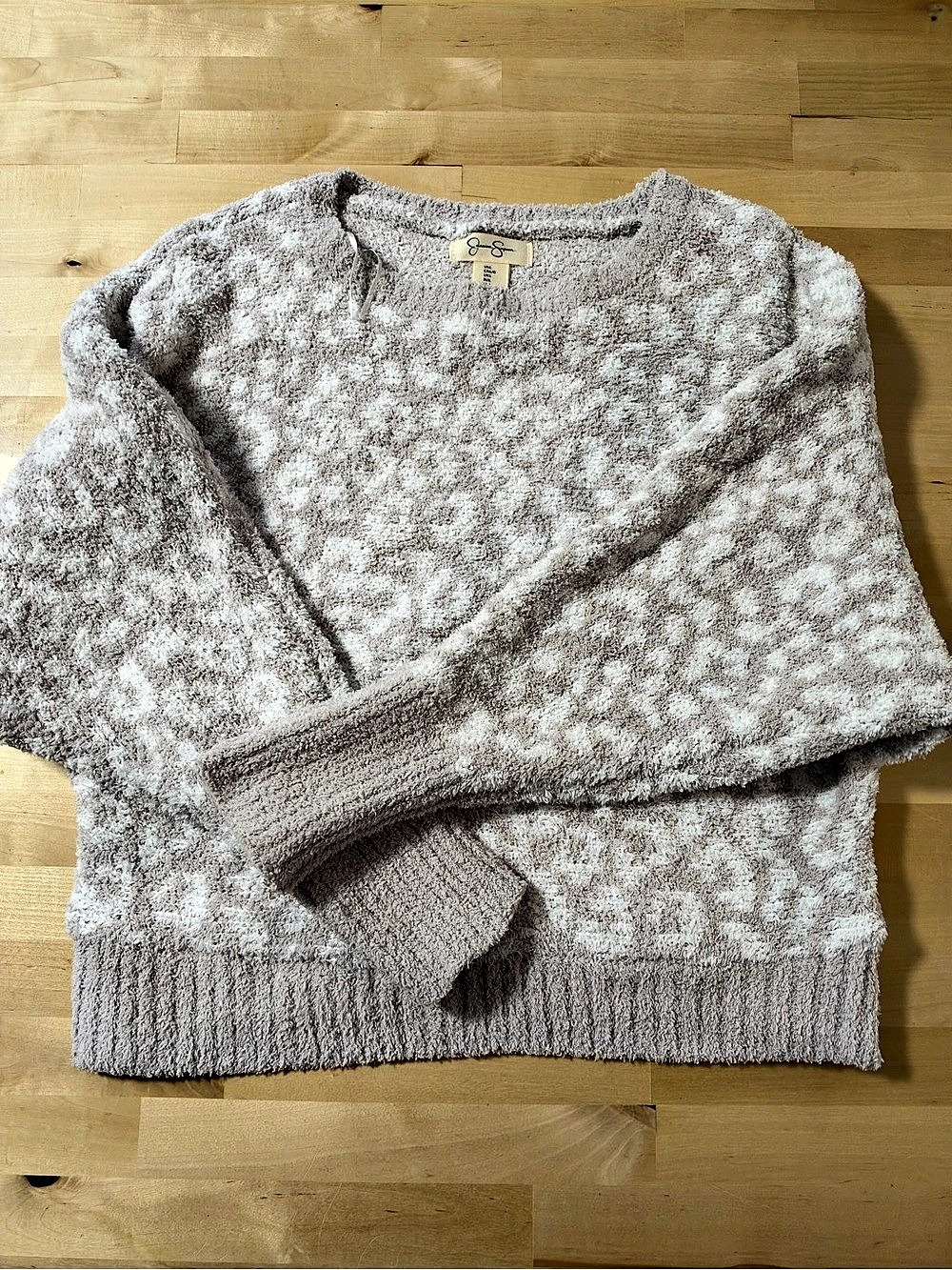 Jessica Simpson Animal Print Sweater Size Large